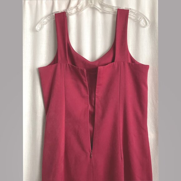 Women's business suit - dress and jacket set - burgundy color, size 38 fits S/M - Picture 7 of 7